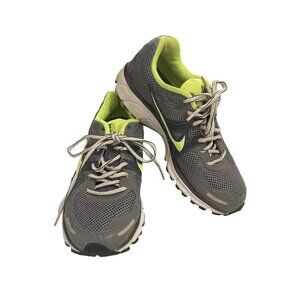 Nike 408075 Pegasus 27 Youth Size 5.5 Gray Neon Green Running sneaker Shoes